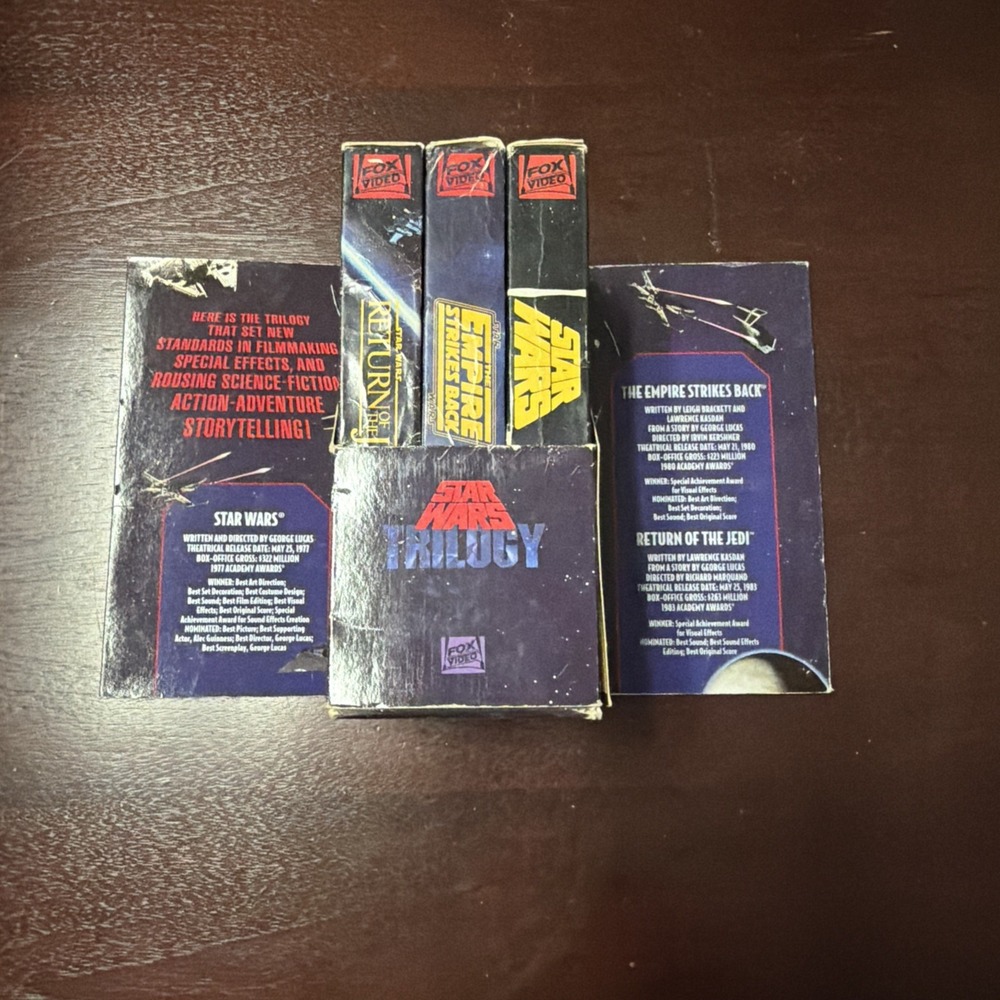 Star Wars Trilogy VHS Box Set Original Trilogy Fox Video 3 Tape Set **